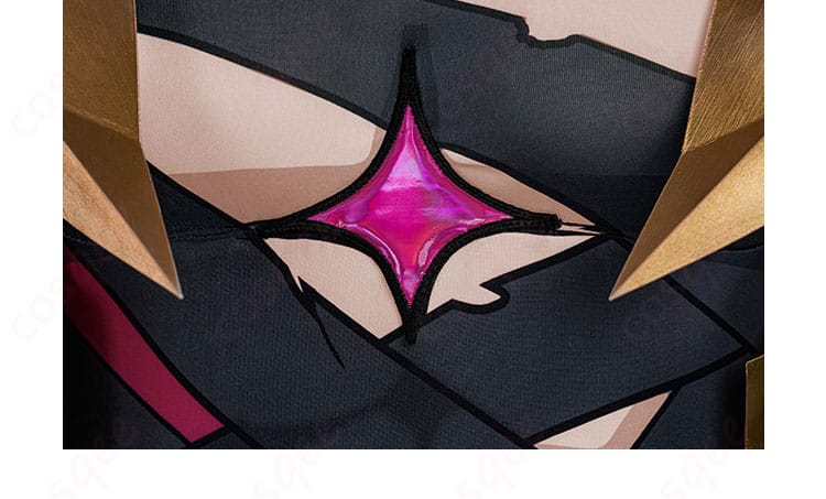 原神 レリル 月の狩人 衣襟・前合わせ部分のステッチと装飾