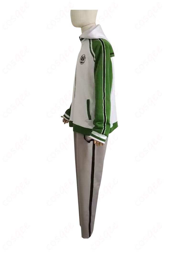 桑名江 内番ジャージ 右袖周辺の装飾・縫製ディテールの接写