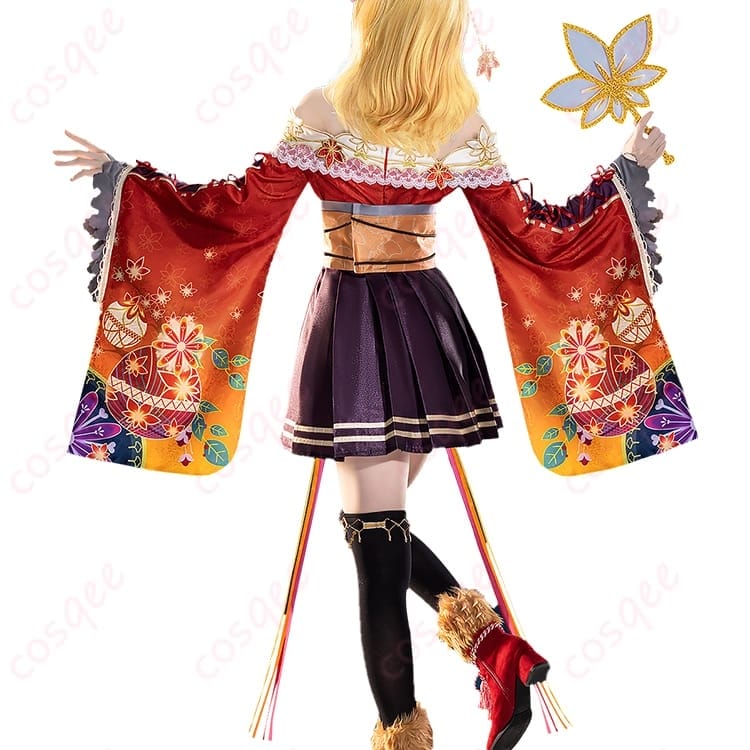 和風×セクシーで撮影映え。ラブライブ！スクフェス 小原鞠莉 紅葉狩り編コスチューム - 2枚目の画像