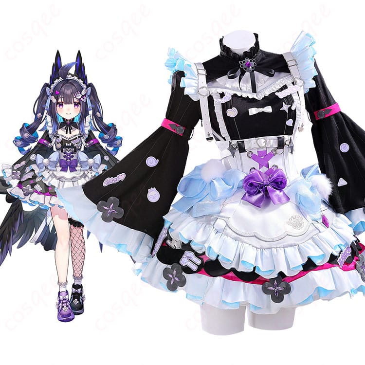 エナー・アールウェット風ゴスロリメイド衣装を着用した全身イメージと装飾の雰囲気