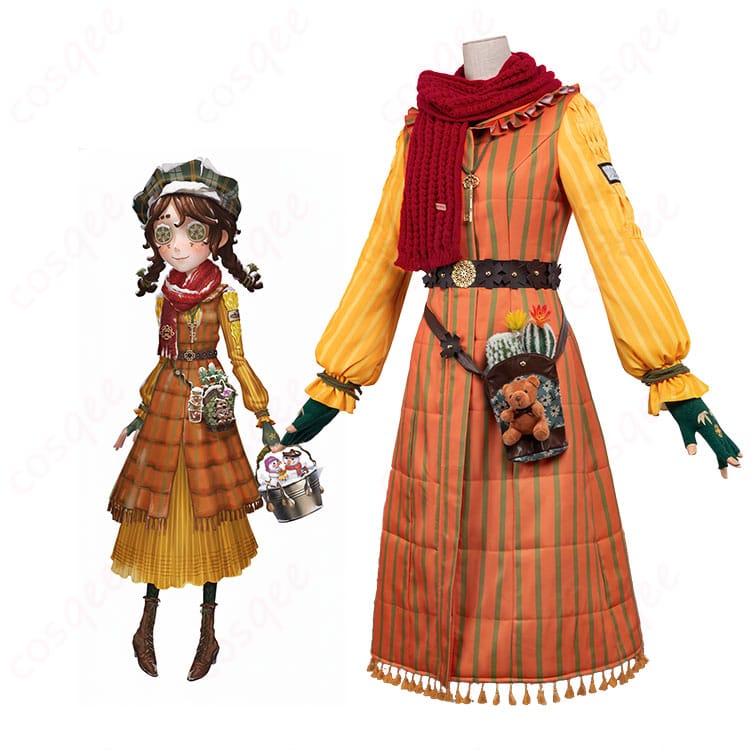 第五人格 庭師 エマ・ウッズ 暖かい冬の記憶コスプレ 正面全身イメージ|ワンピースとマフラーのバランスが分かる写真