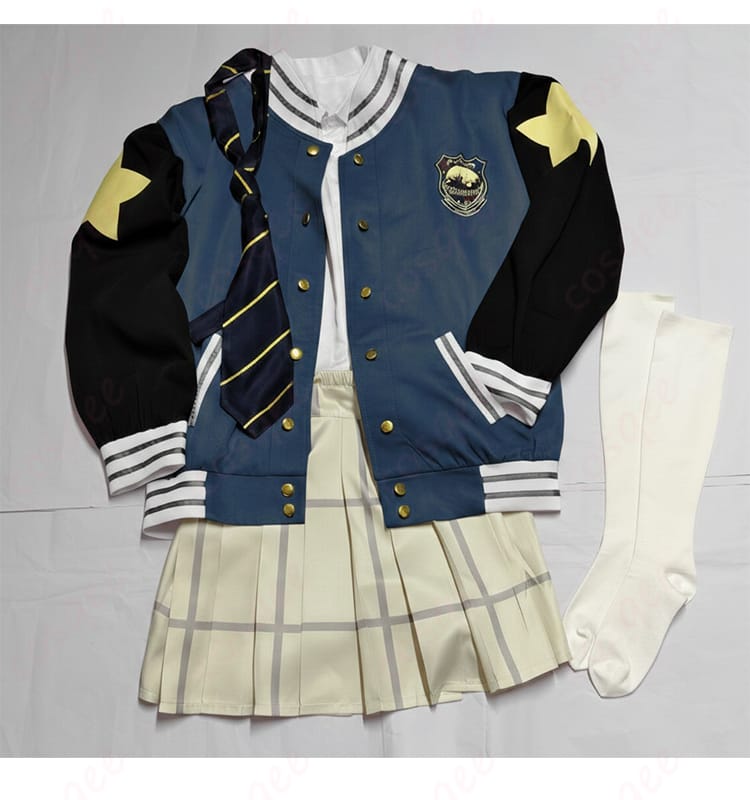 薄葉リツ 制服の素材感（ポリエステル×綿の生地アップ）と縫製ステッチ