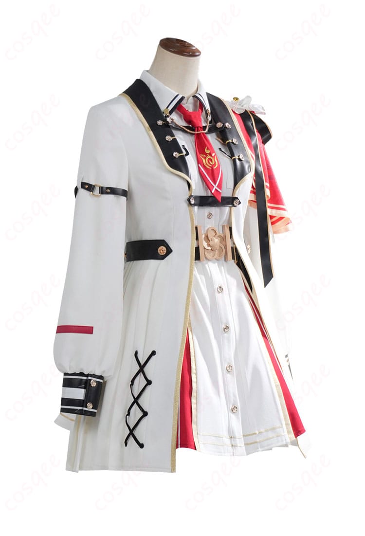 ホロライブ 百鬼あやめ 新衣装・軍服コスプレ衣装 上半身ディテール