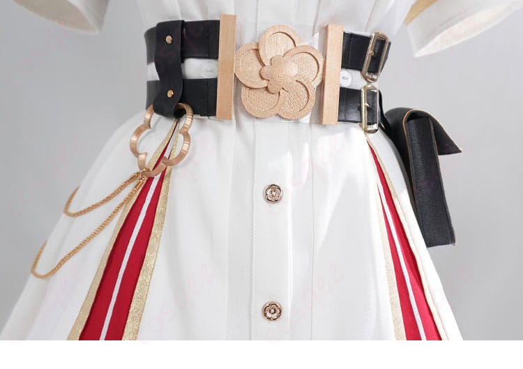 ホロライブ 百鬼あやめ 新衣装・軍服コスプレ衣装 細部のカラーブロック表現