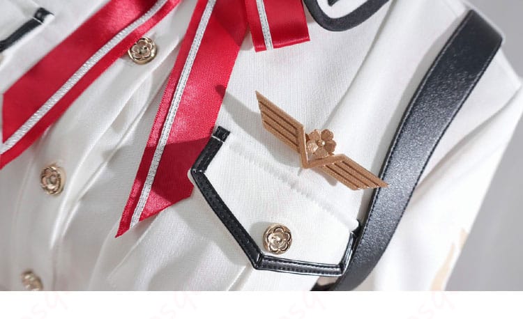 ホロライブ 百鬼あやめ 新衣装・軍服コスプレ衣装 バストアップの雰囲気