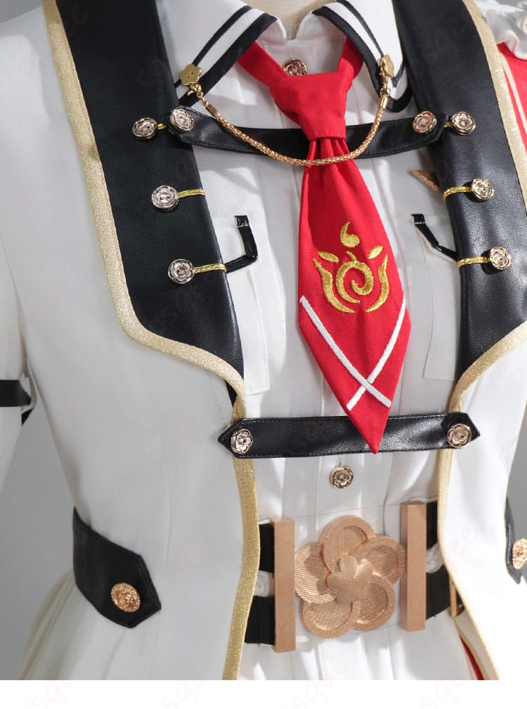 ホロライブ 百鬼あやめ 新衣装・軍服コスプレ衣装 スカート裾の広がり