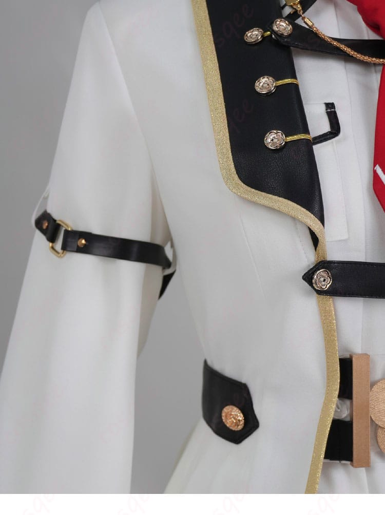 ホロライブ 百鬼あやめ 新衣装・軍服コスプレ衣装 ボタン周りのディテール