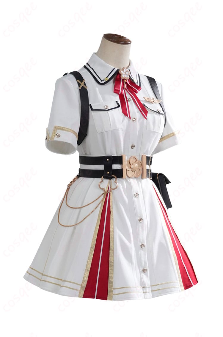 ホロライブ 百鬼あやめ 新衣装・軍服コスプレ衣装 ウエスト周りのライン