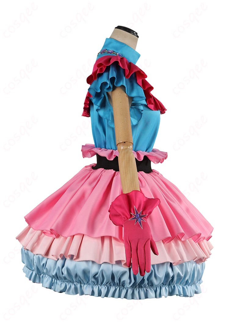 【推しの子】星野アイ コスプレ衣装 付属アクセサリー一式。髪飾り、ネックレス、耳飾り、手袋のセット内容が並ぶ画像