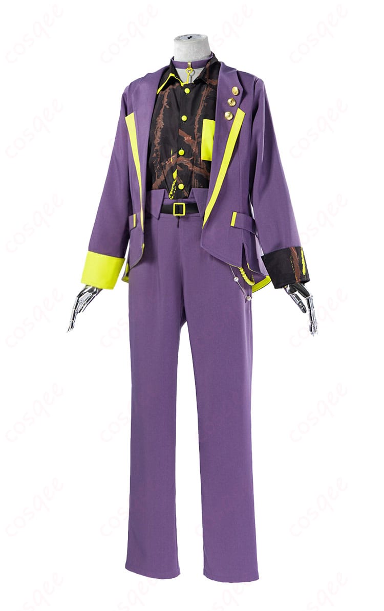 神代類コスプレ衣装 コートの襟元と前立てディテールの接写（高発色生地）