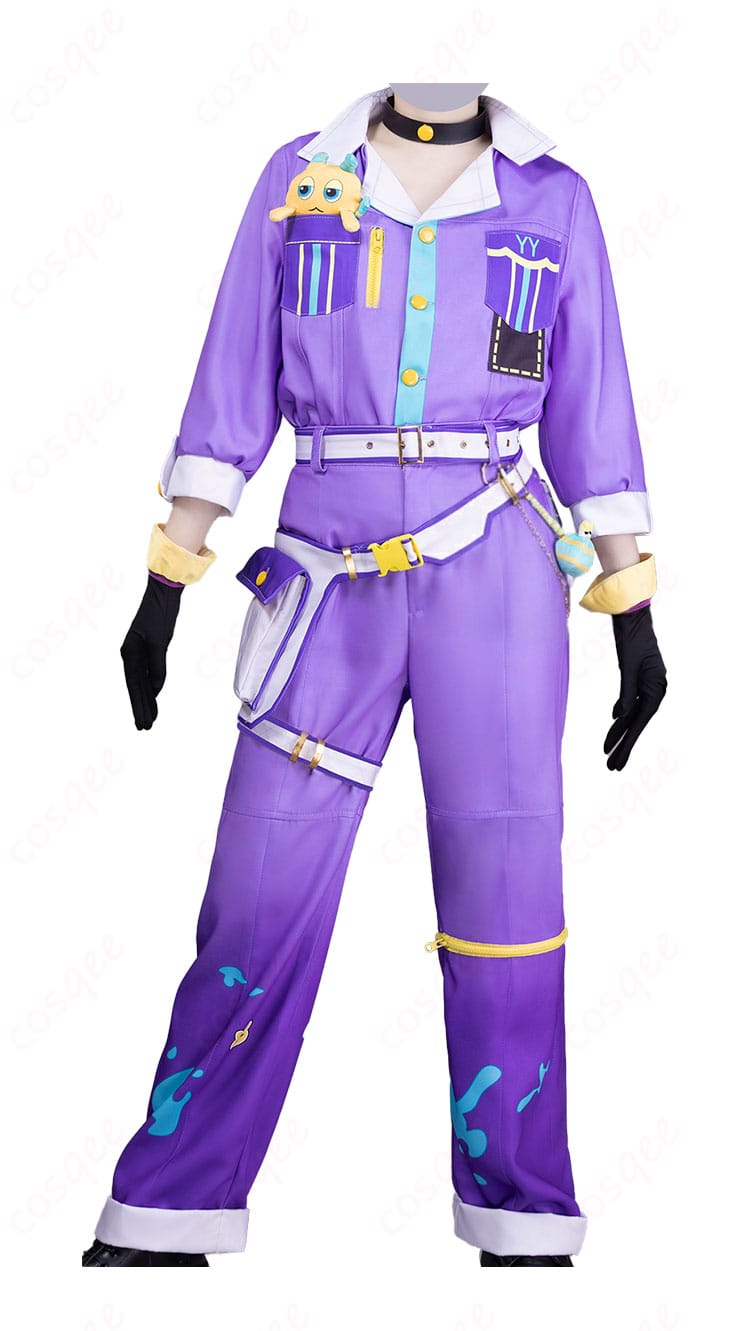 プロジェクトセカイ 神代類 インベンティブ・ワーカー ライブ衣装の上半身ディテール(胸飾り・チョーカー)