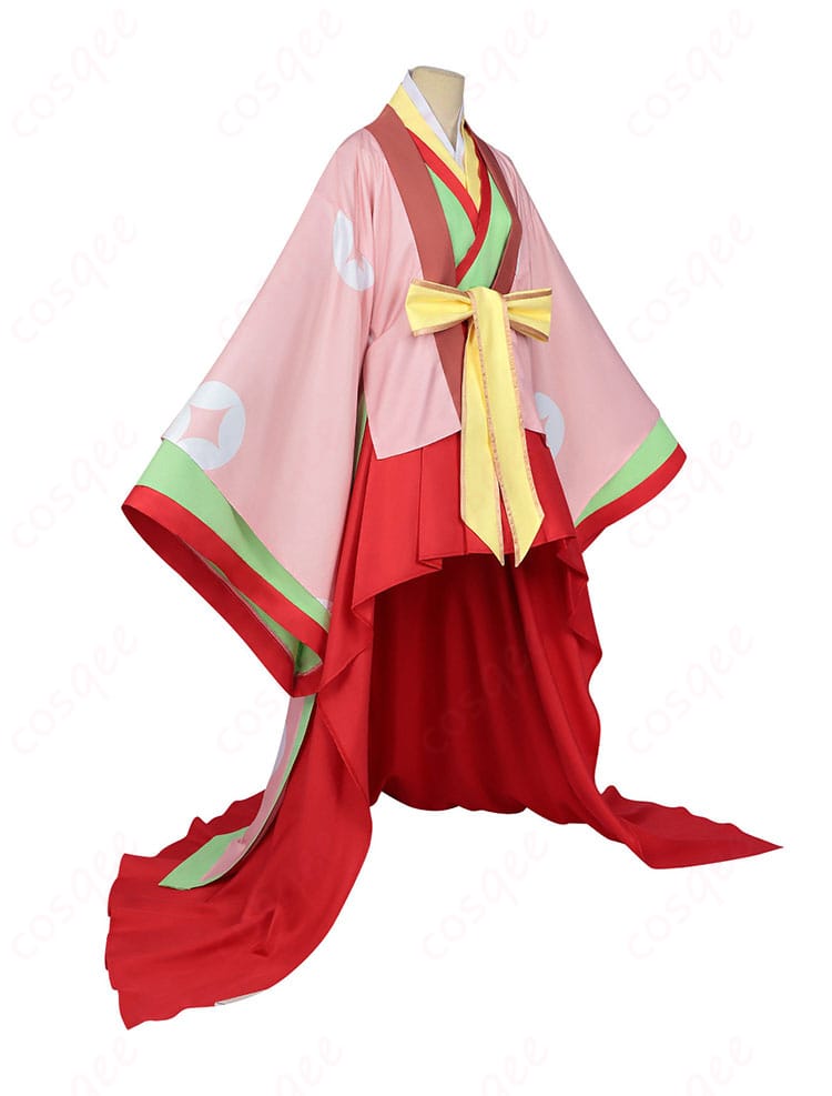 かぐや姫風コスプレ衣装の側面シルエット画像