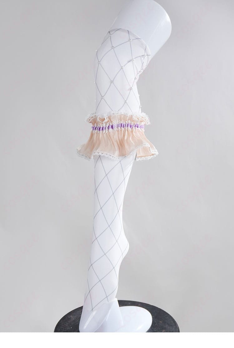 靴下の装飾ディテールと生地感