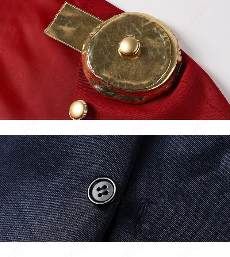 装飾ボタンとトリムの質感、金具のアップディテール