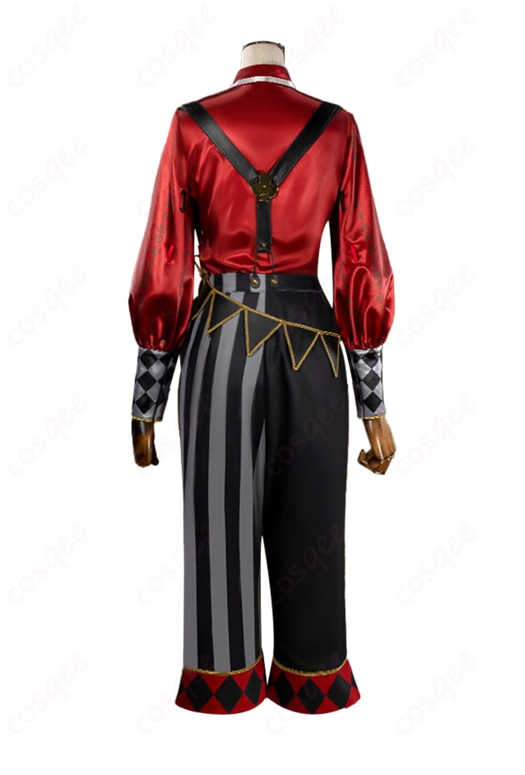 プレイフル・ドレス衣装の背面デザインとサスペンダーの取り回し