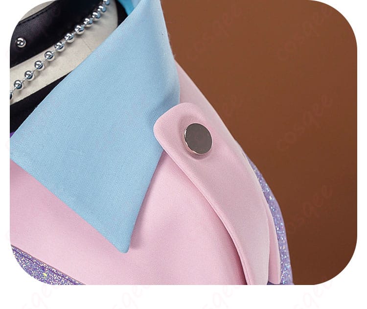 襟元と肩周りのカッティング・装飾・縫製の詳細