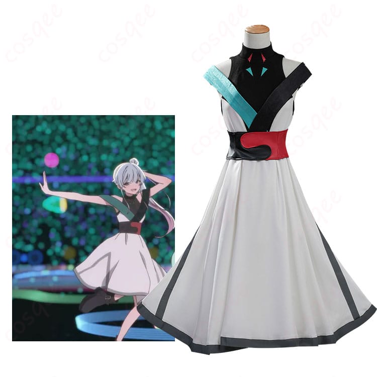 COSQEE 月見モチーフ ファンタジー衣装のモデル着用イメージと全身コーデ