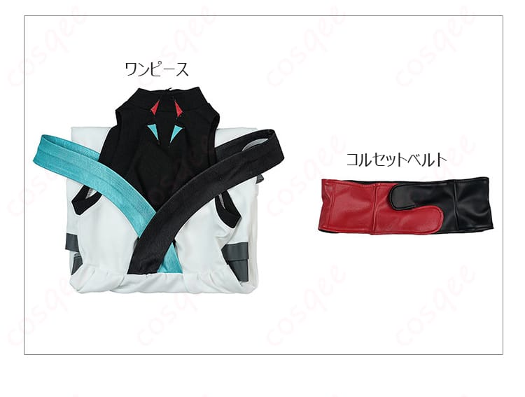セット内容一式：ワンピースとコルセットベルトの2点構成