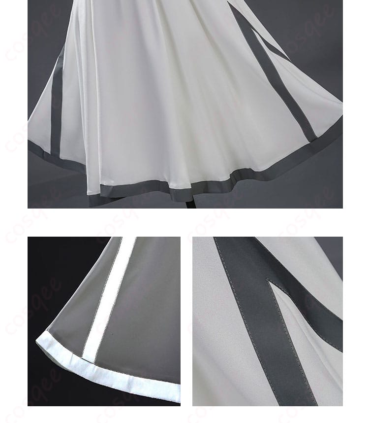 スカート裾飾りのディテールとドレープ感