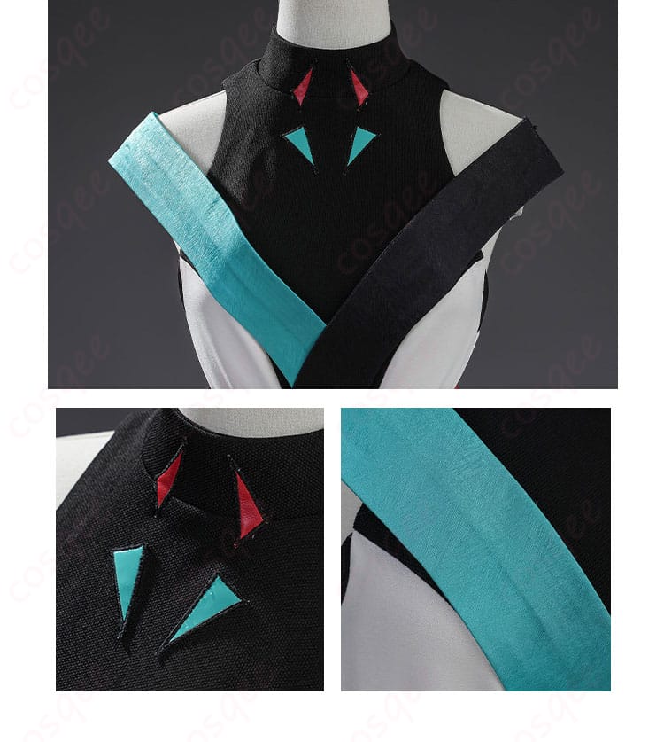 ワンピース襟元の装飾ディテール（写真映えする意匠）