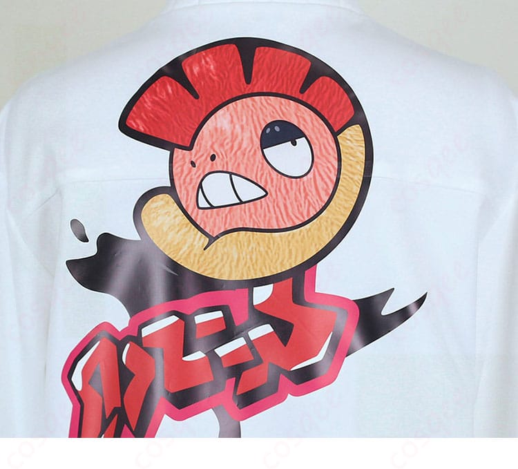 肩から背にかけてのヨーク周辺ディテール。パターン取りと落ち感が分かる接写