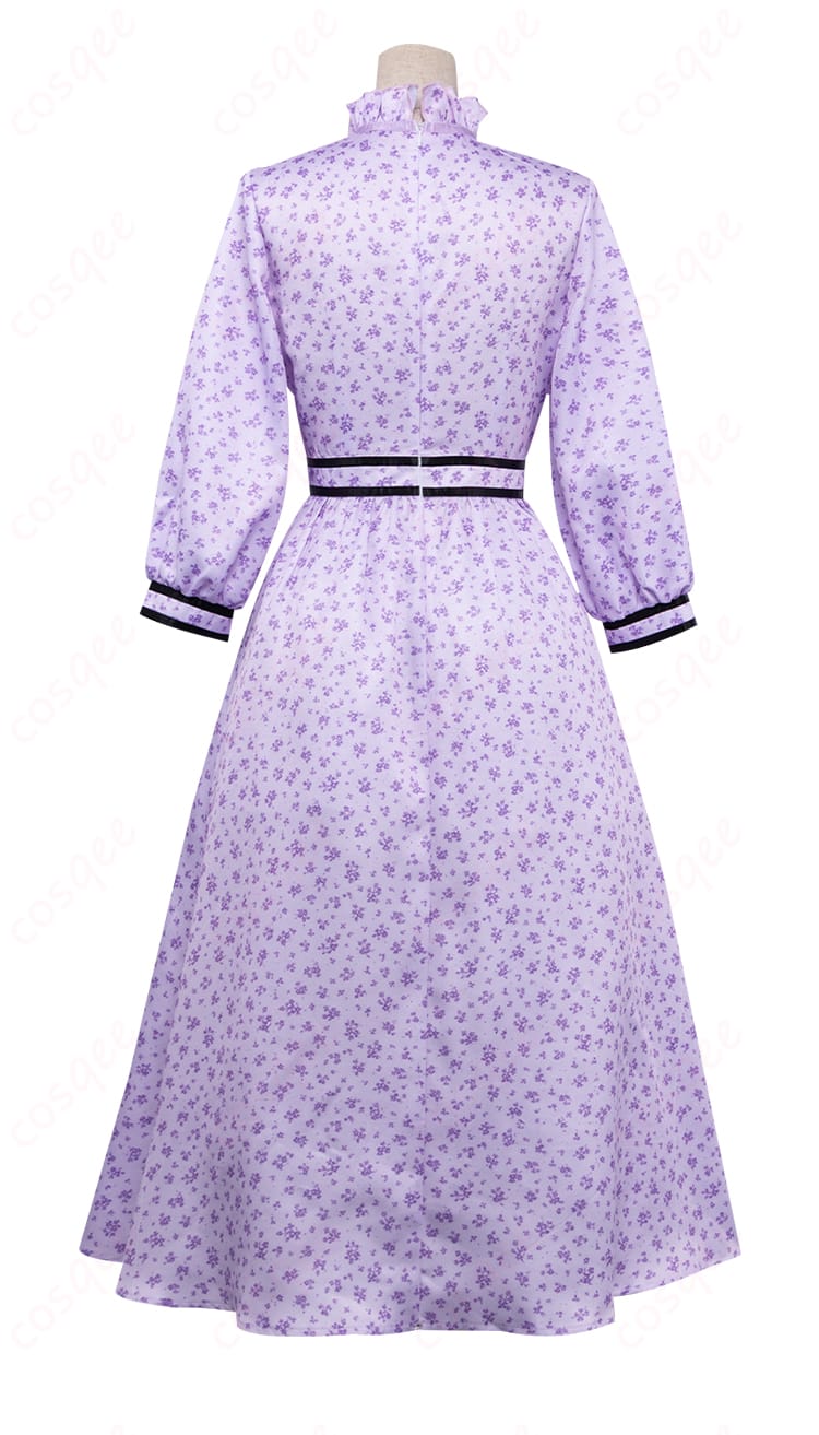 フェルン日常服ワンピースの背面全体図（開閉部の位置とシルエット）