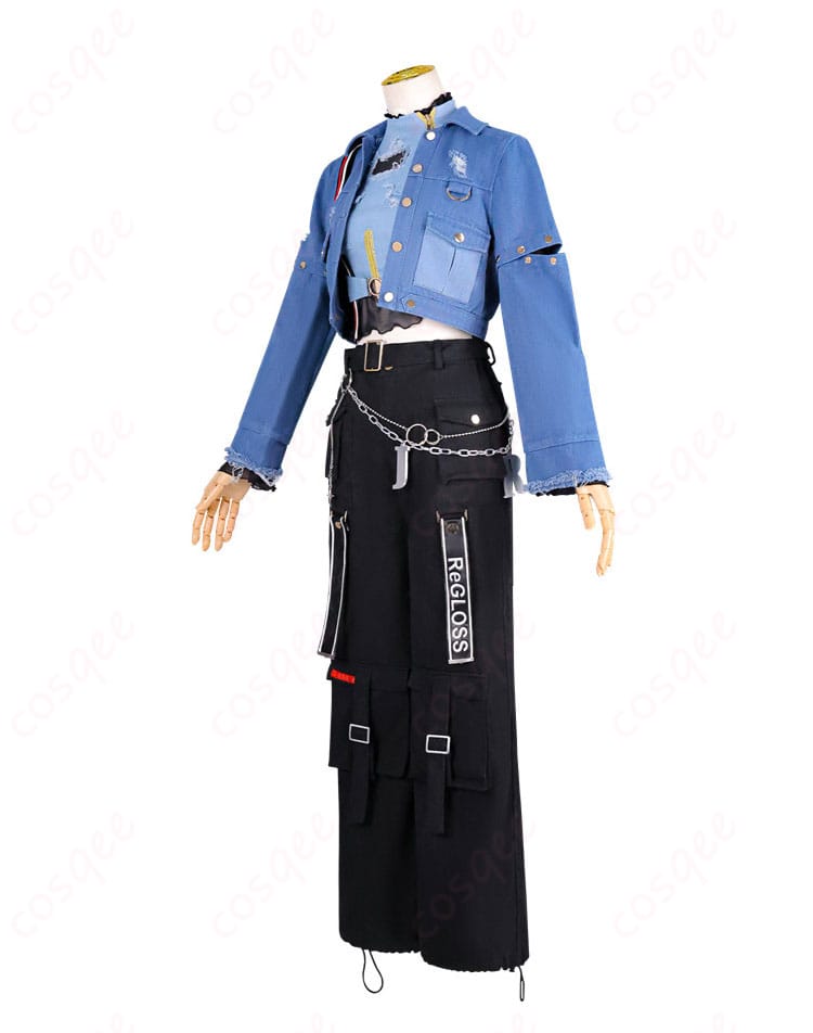 儒烏風亭らでん Flashpoint衣装の側面シルエットと装飾位置