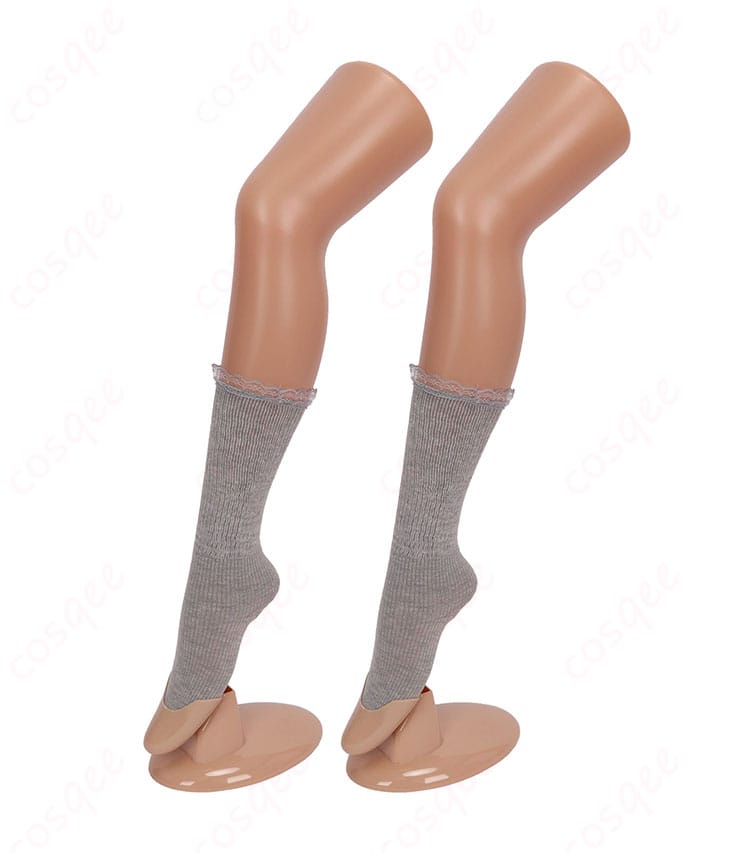 付属靴下の編み目とレッグラインのディテールアップ