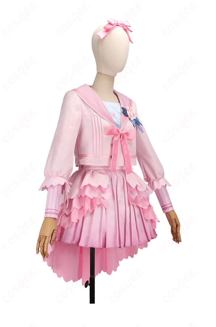 花海咲季 桜フォトグラフ コスチュームの右側面シルエット