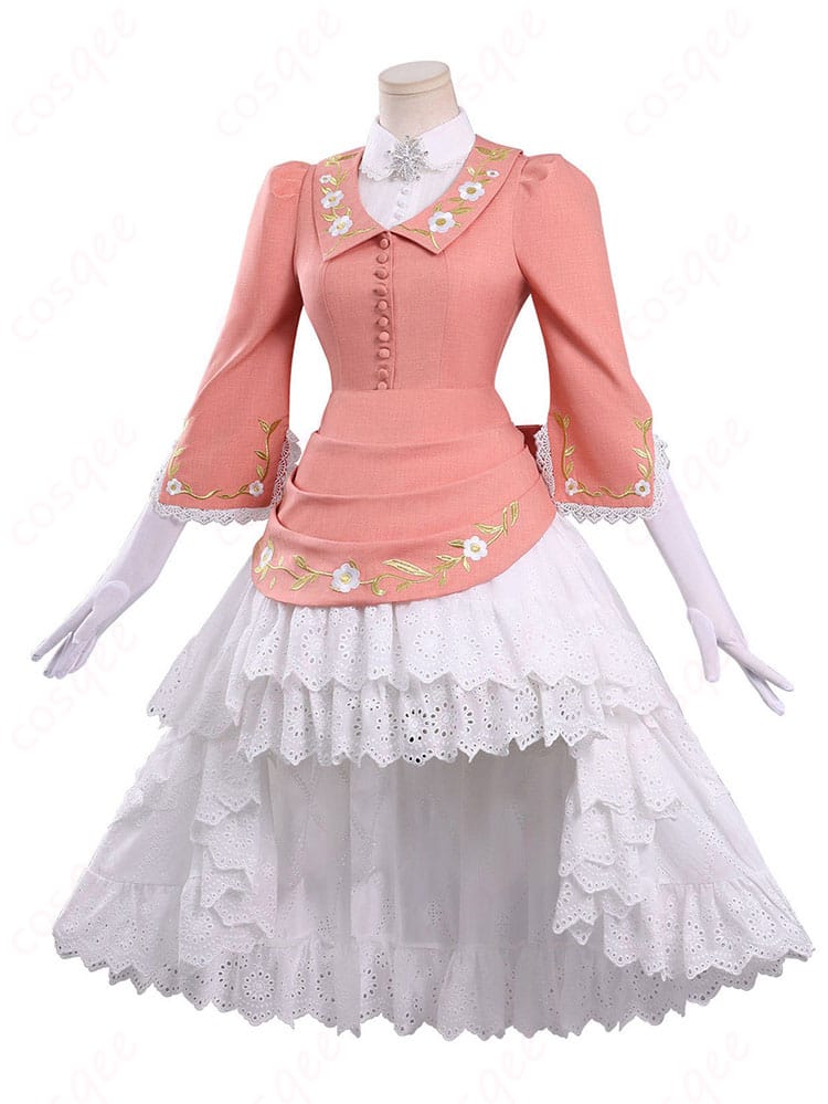 第五人格 バーメイド 戦慄の逆旅 コスプレ衣装の側面シルエット（ハリ感のあるライン）