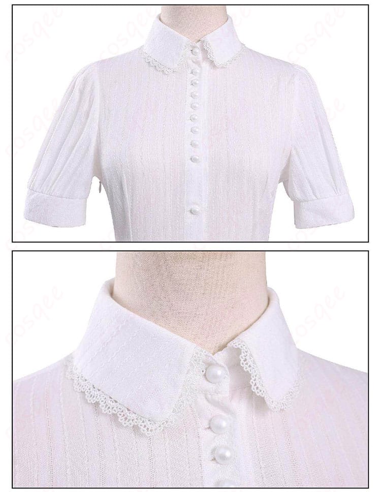 インナーシャツの質感とボタン周りの細部イメージ