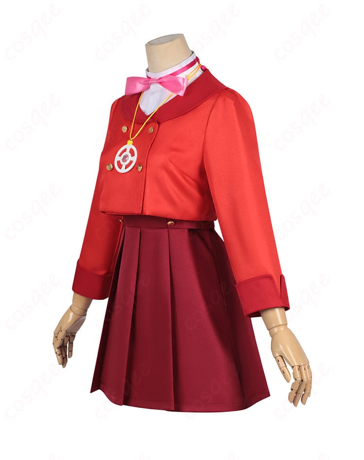 小林みくる私服コスプレ衣装の側面シルエット（レイヤード感）