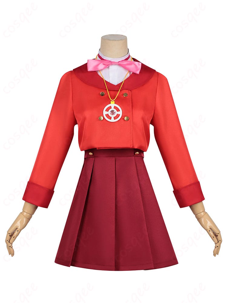 小林みくる私服コスプレ衣装の正面全身カット（コートとワンピース）