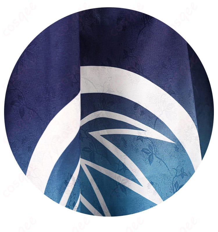 ジャガード生地の織り柄と装飾パーツの質感ディテール