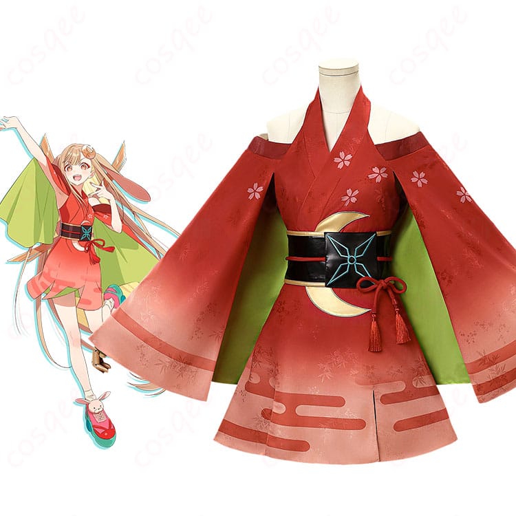 かぐや姫の和風ファンタジー豪華版フルコーデとキャラクターイメージの合成表現