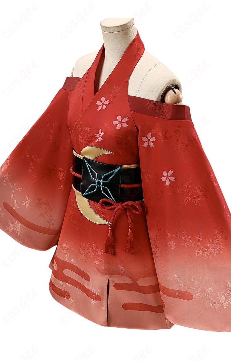 かぐや姫コスプレ衣装の側面ビュー（シルエットと丈感）