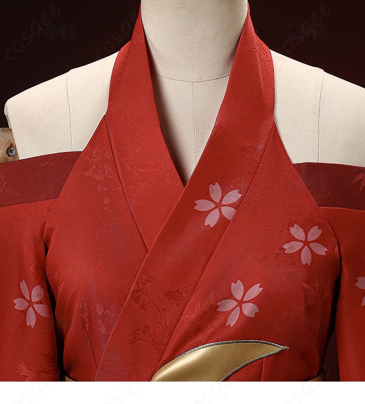 斜襟の重なりと襟元装飾のディテールアップ