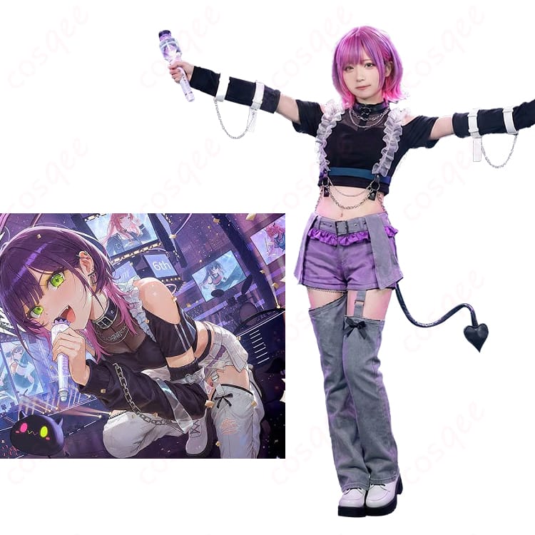 常闇トワ 6周年記念LIVE衣装のキャラクターイメージと衣装全体図