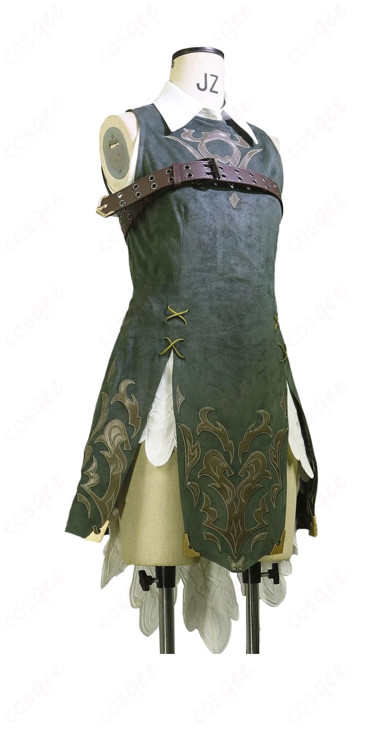 ルパ ファンタジー衣装の側面図（ウエストラインとベルト位置、シルエットの立体感）