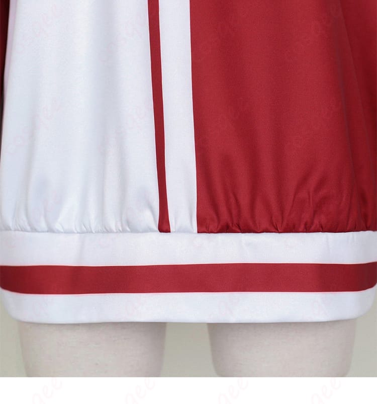 明導アキナ コスプレ衣装の裾ディテール（縁取りとステッチワーク）