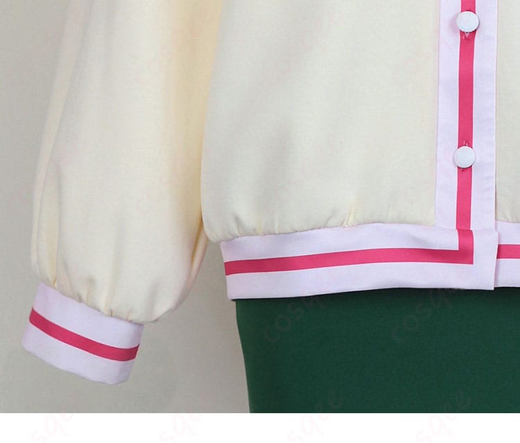 大倉メグミ 制服コスプレの袖口デザインとステッチ詳細
