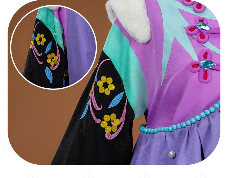 袖の花飾りディテール（立体感と固定ループ）