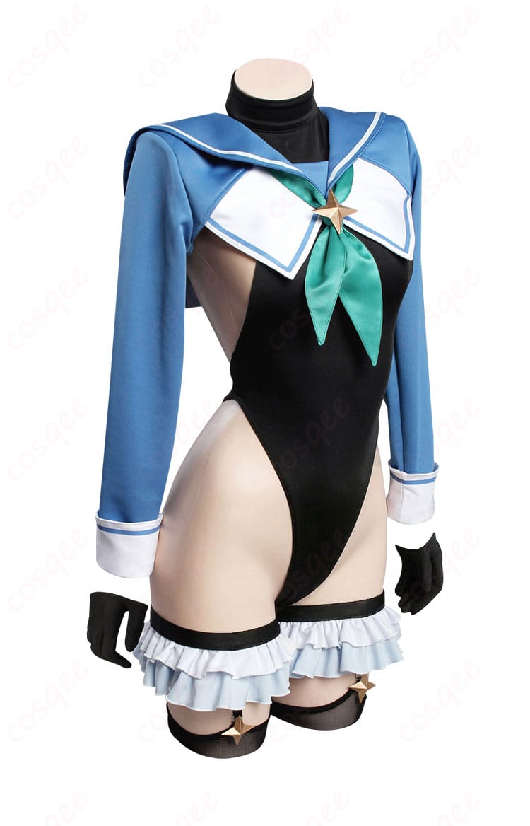 円堂シミコ マジカル衣装の側面シルエット（コートの落ち感）