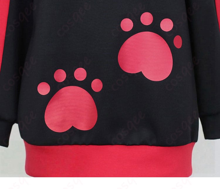 西園寺ユナ コスプレ パーカー 背面ステッチとヘムの仕上げ