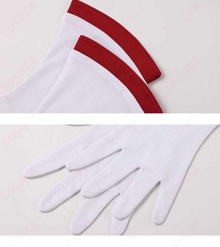 手袋の質感とカッティング。指先の形状と手首のフィット感を示すディテール