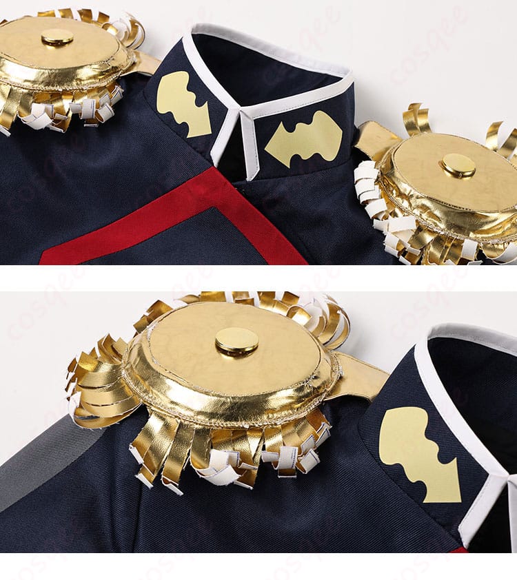 肩甲冑風の肩飾りディテール。立体感とエッジライン、取り付け位置が分かる