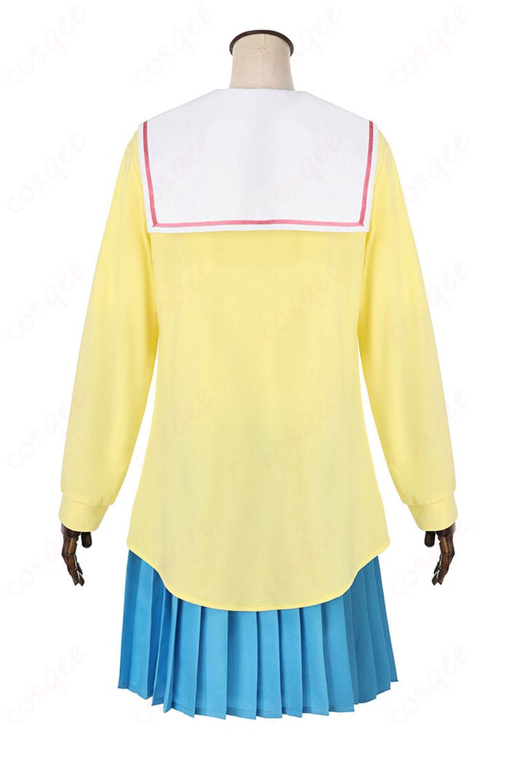 超かぐや姫！ 諌山真実 学園制服コスプレ衣装の背面ディテール（背中のラインと裾）