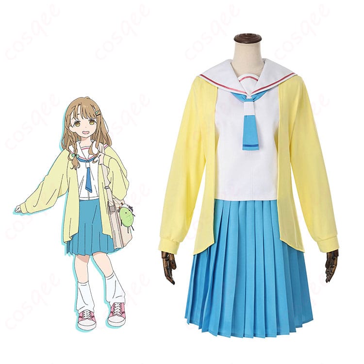 超かぐや姫！ 諌山真実の学園制服コスプレ衣装・キャラクターイメージとフルコーデの全体図