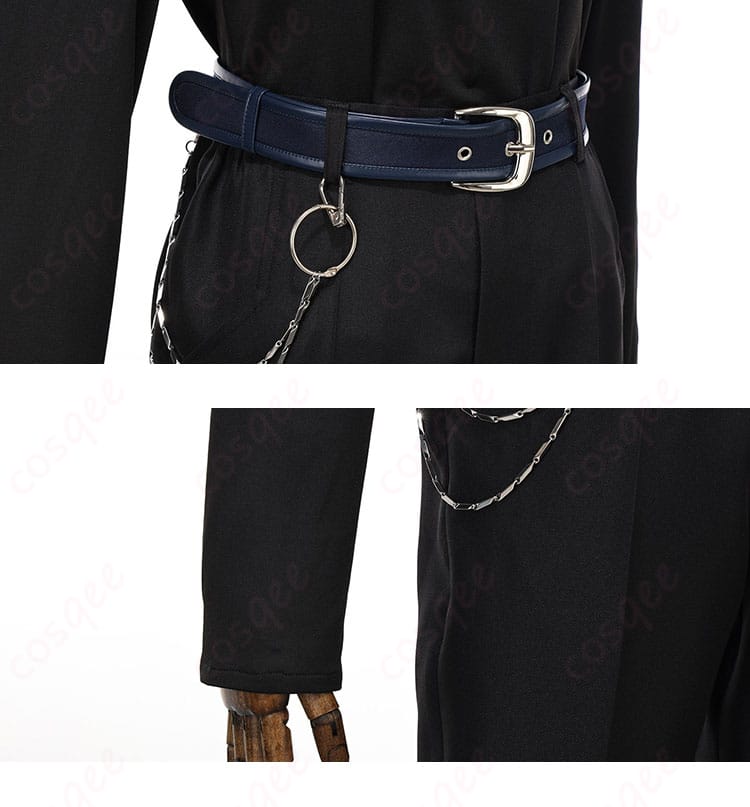 ベルトと袖口周りのパーツ配置と質感