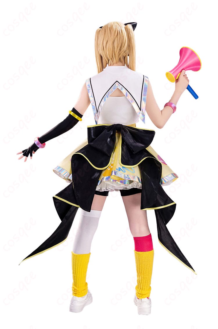 仲町あられ 夢限大みゅーたいぷ衣装 背面全体と大きな蝶結びの見え方